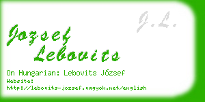 jozsef lebovits business card